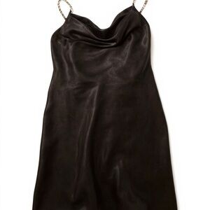 NWT Nordstrom | Bebe Sexy Mini Satin Little Black Slip Dress LBD | Size XL